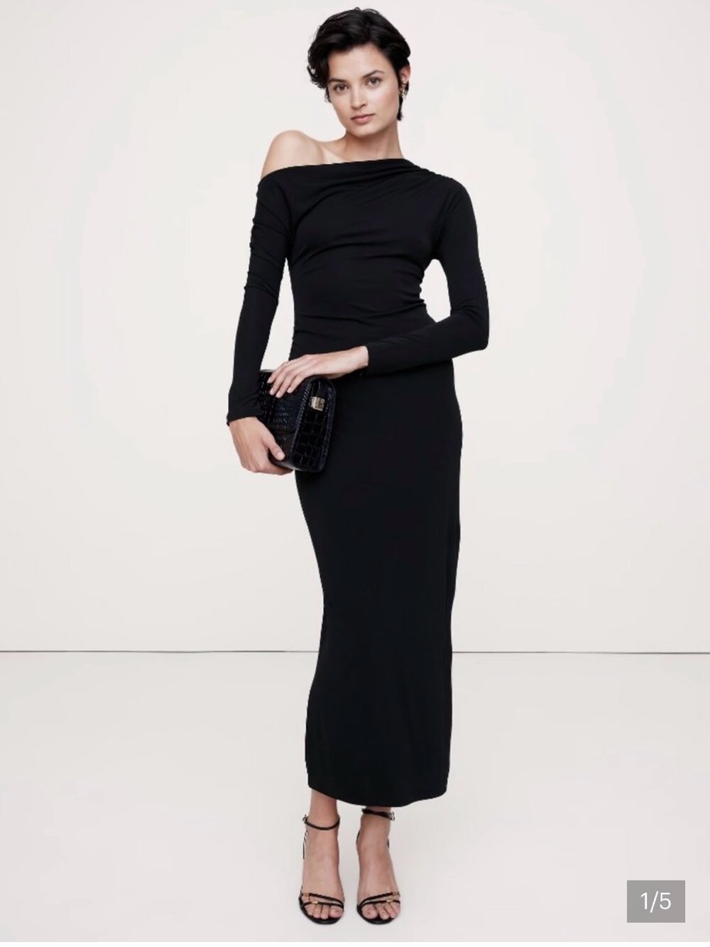 Banana Republic Black Maxi Dress with Cutouts, Size Small